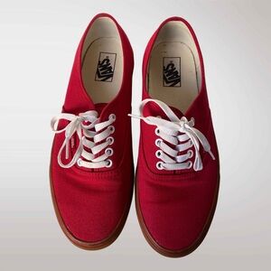 Vans red canvas and brown soles Men’s 11